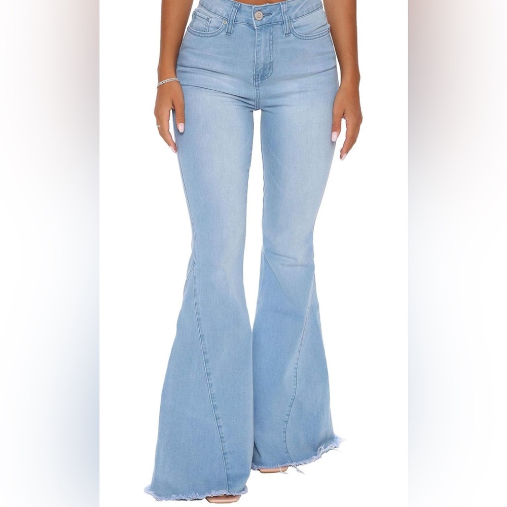 Denim bell bottoms jeans